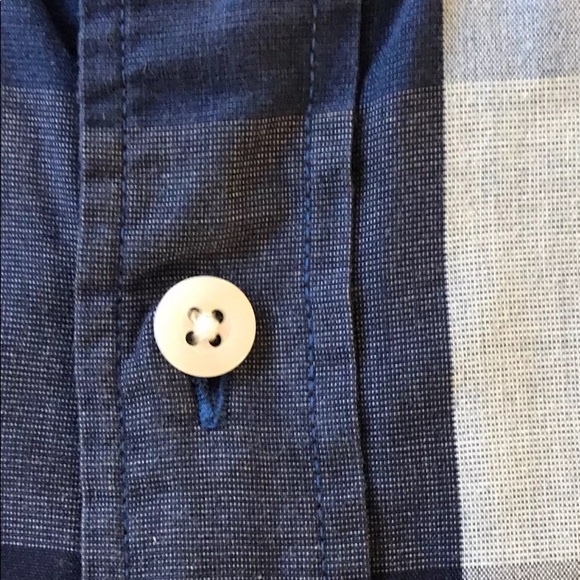 J.Crew Men Dress Shirt Long Sleeve Slim Fit Large Blue Plaid Check - Picture 3 of 13